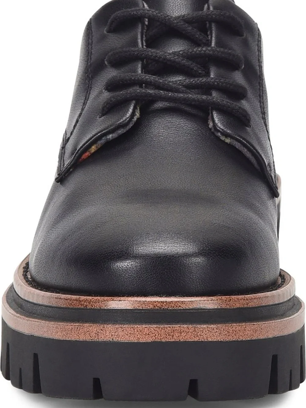 KORKS Veda Lug Sole Platform Derby Oxfords Shoes Black Size 9M - NWOT